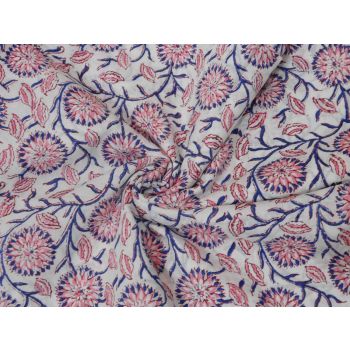 Hand block Fabric Floral Print 