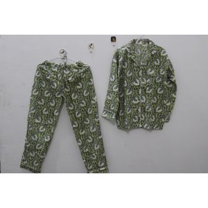 Women Night Wear Cotton Summer Pajama Set Chhipa-40