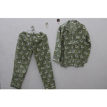 Women Night Wear Cotton Summer Pajama Set Chhipa-40