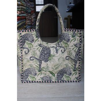 Women Shopping Bag Small Quilted Tote Bags Chhipa-48