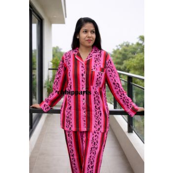 Women wear cotton night long set gift for her Chhipa-86
