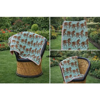 New Kantha Quilt With Animal Print Chhipa-175