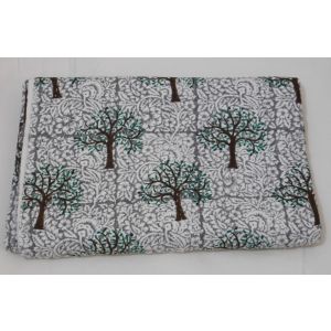 Hand block Palm Print Kantha Quilt Queen/Twin