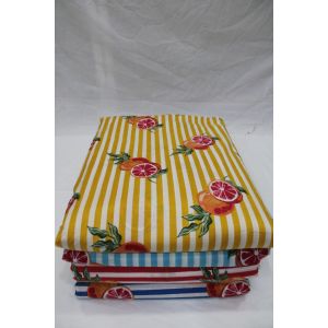 Fabric by the yard fruit print cotton striped fabric Chhipa-61