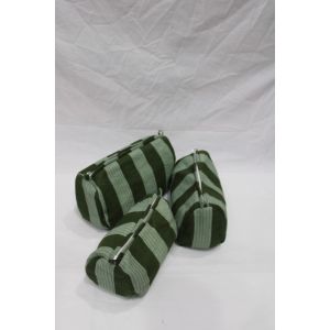 Women Makeup Toiletry Bag Striped Print Quilted Bag Chhipa-58