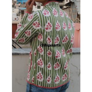 Floral Print New Cotton Quilted Jacket Chhipa-110