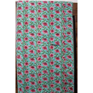 Cotton Kantha Hand Block Print Throw Bedcover Chhipa-111