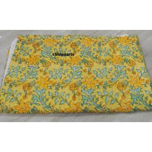 Yellow Kantha Floral Print Bedcover Home Decor Chhipa-118