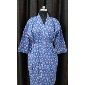 Night Wear Bath Robe Cotton Kimono Chhipa-101