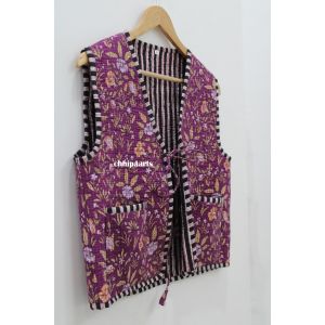 Short Jacket with Floral Print Dress Jacket Gift Chhipa-154