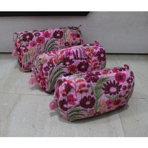Zipper Pouch Set Handmade Quilted Gift Cosmetic Chhipa-143