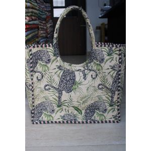 Women Shopping Bag Small Quilted Tote Bags Chhipa-48