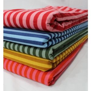 Handmade Cotton Striped Fabric Sewing By Yard Fabric Chhipa-63